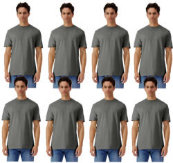 Gildan 8 db-os pólócsomag Gildan GI3000 körkötött rövid ujjú férfi pamut póló, Charcoal-2XL (CS8-gi3000ch-2xl)
