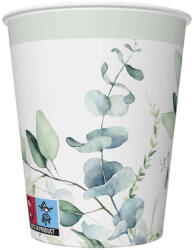 Javoli Virág Eucalyptus Twigs papír pohár 8 db-os 250 ml (PKK050938)