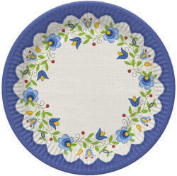 Javoli Hímzés Folk papírtányér 8 db-os 18 cm (PKK768056)