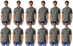 Gildan 12 db-os pólócsomag Gildan GI3000 körkötött rövid ujjú férfi pamut póló, Charcoal-S (CS12-gi3000ch-s)