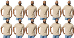 Gildan 12 db-os pólócsomag Gildan GI3000 körkötött rövid ujjú férfi pamut póló, Sand-L (CS12-gi3000sa-l)