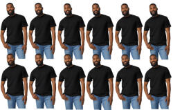 Gildan 12 db-os pólócsomag Gildan GI3000 körkötött rövid ujjú férfi pamut póló, Black-S (CS12-gi3000bl-s)