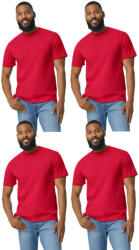 Gildan 4 db-os pólócsomag Gildan GI3000 körkötött rövid ujjú férfi pamut póló, Red-XL (CS4-gi3000re-xl)