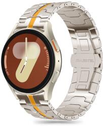 Tech-Protect Samsung Galaxy Watch 4 / 5 / 5 Pro / 6 / 7 / FE Szíj - Tech-Protect Stainless Line - Titán-Sárga (WR-178649) (WR-178649)