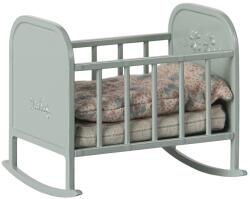 Maileg Accesorii pentru casuta de papusi - Patut balansoar metalic - Blue Mint - Maileg