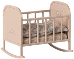 Maileg Accesorii pentru casuta de papusi - Patut balansoar metalic - Light Rose - Maileg