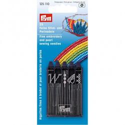 Prym Ace fine pentru broderii si cusut margele, 25 ace, 5 modele, Prym, 125110 (125110)