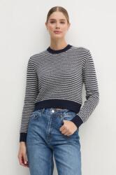 Benetton gyapjú pulóver női, sötétkék, 1244E10B0 - sötétkék S