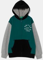Benetton gyerek felső zöld, nyomott mintás, kapucnis, 3EB5C504H - türkiz 150