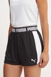 PUMA edzős rövidnadrág Train All Day fekete, sima, magas derekú - fekete XL