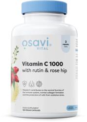 Osavi Vitamina C cu rutina si macese, 1000 mg Vitamina C cu rutina si maces, 120 capsule vegane Supliment alimentar