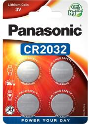Panasonic CR2032 3V lítium gombelem, 4db/csomag (CR2032EL-4B) (CR2032EL-4B)