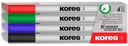 Kores K-Marker Tábla- És Flipchart Marker Készlet - 1-3 Mm Kúpos, 4 Különböző Szín (22840)