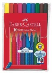 Faber-Castell Filctoll készlet, háromszögletű, FABER-CASTELL "Grip", 10 különböző szín (tfc155310) - irodaszer