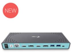 i-tec USB 3.0 / USB-C / Thunderbolt 2x 4K 1x 5K Dupla Kijelző Dokkoló Állomás 2x DP 2x HDMI LAN Auditórium - Dokkoló Állomás (CADUAL4KDOCK)