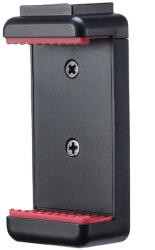 Ulanzi ST-07 telefon tartó adapter állványhoz, vakupapucs adapterrel, fekete piros