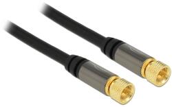 Delock F-csatlakozóval F-csatlakozóval RG-6/U antenna kábel 1m fekete (88918) (88918)