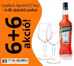 Aperol 0, 7*6 db (1 karton) 11% + 6 db (1 karton) pohár (6 * 0, 7 L)