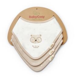 BabyCosy Set de 3 bavete pentru nou nascut, 100% bumbac organic, TeddyBear, BabyCosy (BC-CSY8128) - evelise Bavata