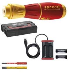 Wiha 44318 wiha csavarhúzó, speede ii 1000 v szigetelt elektromos csavarhúzó készlet 2 darab slimbittel, akkuval és usb-töltővel (44318)
