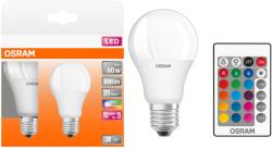 OSRAM Star RGBW LED izzó készlet távirányítóval, fényerőszabályzó, 2 db, E27, 9W (60W), 806 lm, fehér és színes fény