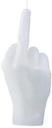 CandleHand dekoratív gyertya, F*ck You, H 20 cm, valósághű méret és textúra, díszdobozban kész, pamut kanóc, kézzel készített, fehér (FCK-WHITE)