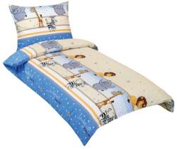 BELLATEX 80/036 krepp gyerek ágyneműhuzat, szafari, kék, 140×200 + 70×90 cm (12955)
