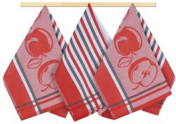 BELLATEX 3 darabos készlet - 50 × 70 cm - gyümölcs - piros-szürke (5345)