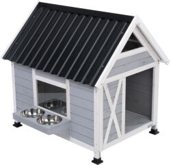  Modern Living Modern Living Belmont kültéri kutyaház tálakkal kb. H 101 x Sz 92 x M 95, 5 cm