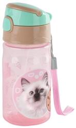DERFORM Cleo és Frank cicás tritán kulacs 330 ml - rózsaszín (BCCF45)