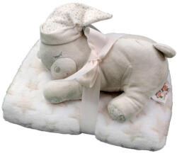 Gamberritos takaró - wellsoft 80x110cm plüss játékkal maci bézs 10162