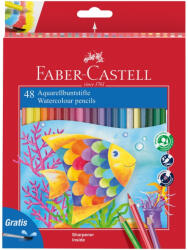 Faber-Castell Creioane Colorate Acuarela FABER-CASTELL FC114448, 48 Buc + pensula (FC114448)