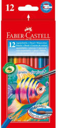 Faber-Castell Creioane Colorate Acuarela FABER-CASTELL FC114413, 12 Buc + pensula (FC114413)