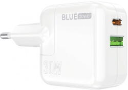 BLUE POWER Incarcator de retea Incarcator Retea BLUE Power BC111A, 30W, 3A, 1 x USB-A - 1 x USB-C, Alb (inc/hoc/bc/30/3a/1x/1x/al)