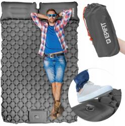 Epifit Saltea dublă de camping autogonflabilă Epifit cu pernă 195x120cm - Gri (112762)