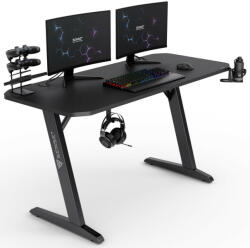  Gamer asztal SENSE7 Nomad Basic, 140×60 cm fekete
