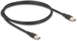 Delock Cablu USB 2.0 USB Type-C plug - plug PD 3.0 60 W 1 m negru Silicone