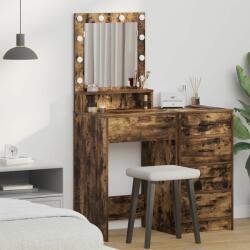vidaXL Füstölt tölgy Szerelt fa, Tükör 50 x 41 x 135 cm Tükör (865122)