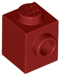 LEGO® Alkatrészek (Pick a Brick) Sötét piros 1X1 Kocka +1 Gombbal 6212007 (6212007)