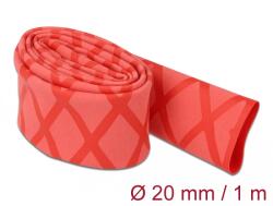 DeLock Zsugorcső X-mintás nem csúszós 1 m x 20 mm piros