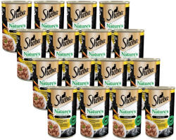 Sheba SHEBA konzervdoboz 24x400 g Nature's Collection - nedves teljes értékű eledel felnőtt macskáknak, baromfi koktél májjal és halolajjal, sárgarépa körettel, terrine-ben