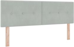 vidaXL LED глава с LED ленти Светлосиво 160 cm Кадифе (3338142)