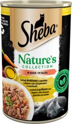 Sheba SHEBA konzervdoboz 6x400 g Nature's Collection - nedves teljes értékű eledel felnőtt macskáknak, baromfi koktél májjal és halolajjal, sárgarépa körettel, mártásban