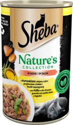 Sheba SHEBA 6x400 g konzerv Nature's Collection - teljes értékű nedves eledel felnőtt macskáknak, csirkehús- és halolajjal, édesburgonyával és zöldbabbal, szószban