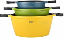 3 db tapadásmentes nyomáson öntött alumínium edény készlet Zass Gourmet ZG-ACS 02, szín (ZG-ACS 02 Color)