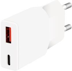 LogiLink Dual-USB-C GaN töltő, 1x USB-C (PD), 1x USB-A (QC), 30 W, fehér