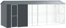 vidaXL Клетка за птици със съхранение Антрацит 645 x 208 x 247 см (3325154)