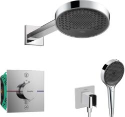 Hansgrohe - Zuhanyszett termosztáttal, rejtett, testtel, 25 cm átmérőjű, 3 fúvókával, krómozott SANI21HHH007 (SANI21HHH007)