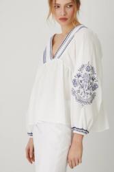 MEDICINE bluza din bumbac femei, culoarea alb, in modele florale ZPYA-BDD704_00E (RS25.BDD704)