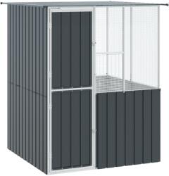 vidaXL Клетка за птици със съхранение Антрацит 165 x 165 x 200 см (3325168)